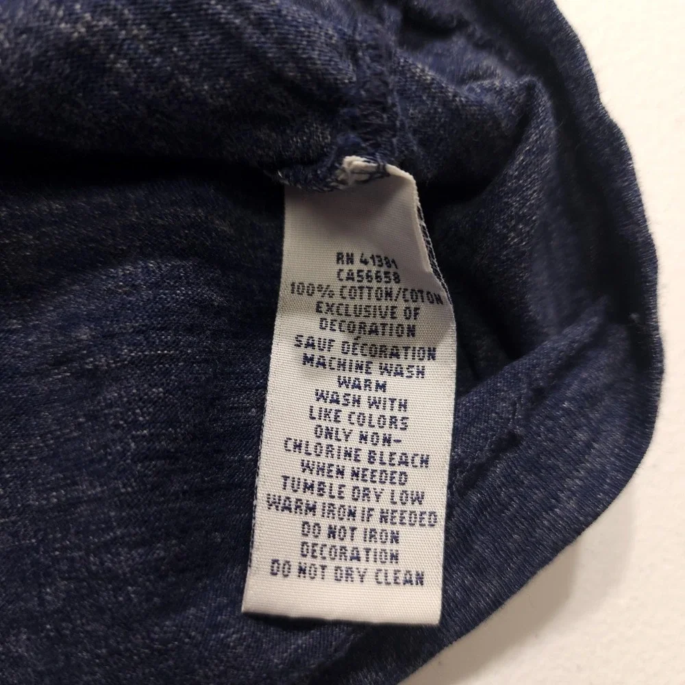 Polo Ralph Lauren T Shirt Mens Large Blue Cotton Crewneck Embroidered Logo